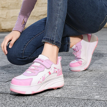 Children Roller Skates New Comfortable Four-Wheel Shoes Dual Purpose Unisex Fashion Sports Rollerblade Shoes for Kids
