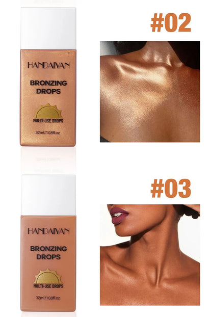 Matte Bronzer Liquid Makeup Waterproof Tanning Cream Body Oil Control Moisturizer Pearlescent Shine For Silky Skin Finish