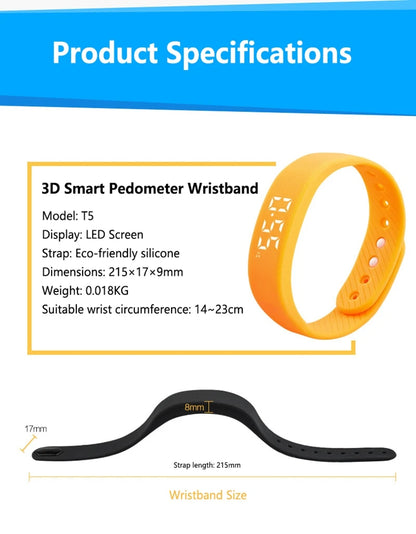 Lenovo Smart Bracelet LED Digital Waterproof Smart Band Running Pedometer Health Monitor Sleep Tracking Vibration Alarm Reminder