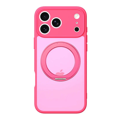 360 Rotating Magnetic Stand Case for iPhone 17 15 14 13 16 Pro Max Air for Magsafe Stress Relief Ring Holder Full Lens Cover