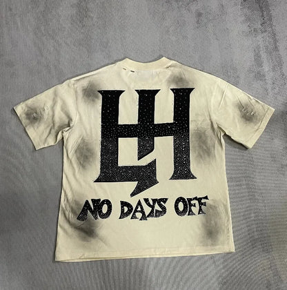 26SS Y2K High Quality American Retro Trendy Fashion Tops LIFE HUSTLERS 100% cotton large size loose Men's Women's T-Shirt
