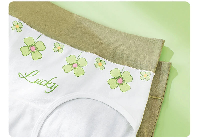 4Pcs/Set High Waist Underwear Cotton Women Panties Fashion Print Ladies Briefs Plus Size Sexy Panty Breathable Female Lingerie