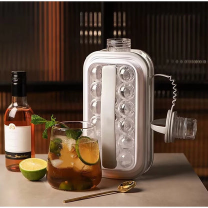 2-in-1 Silicone Ice Maker Bottle – Folding Ice Cube Mold & Kettle