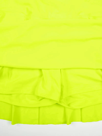 CHRLEISURE Womens Tennis Skirt with Pockets Crossover High Waisted Athletic Golf Skorts Running Workout Skirts 2 in 1