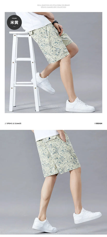 Plus Size Men's Shorts - Breathable Cotton Summer Casual Knee Length Fitness Shorts