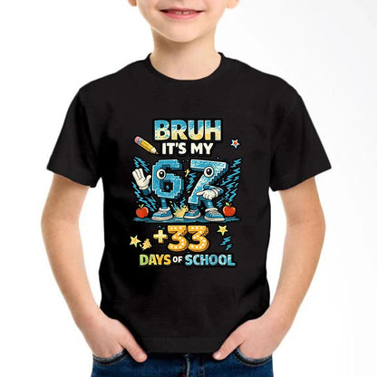New Funny Six Seven Italian Brainrot 67 Number Graphic Print T-Shirt Boy/Girl Summer Short Sleeved Kids Comfortable Tshirt Top