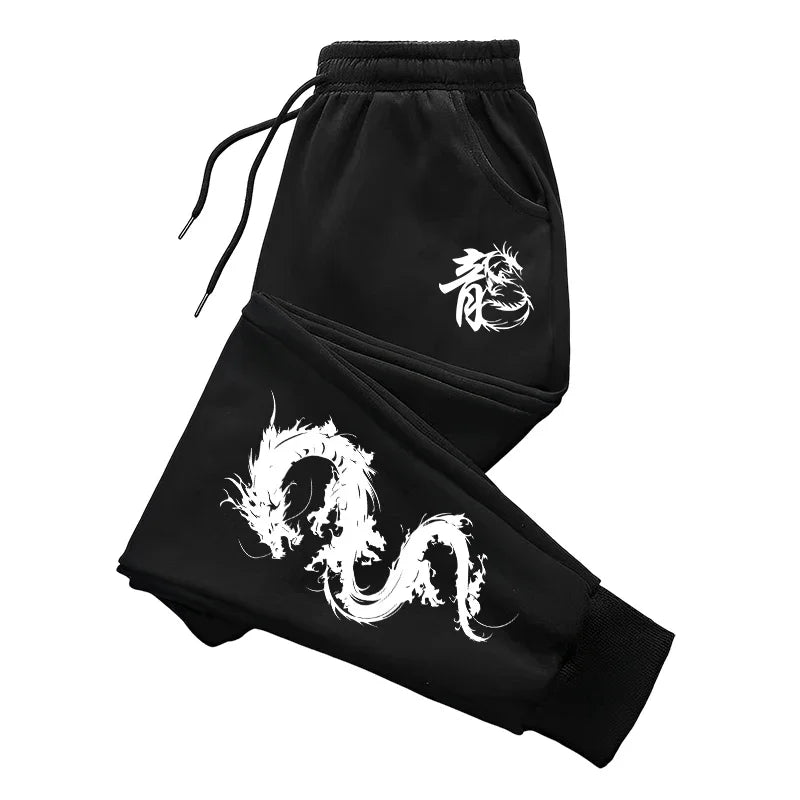 2026 Hot Sale Men's Casual Sweatpants Chinese Dragon Printed Trousers Male Home Outdoor Daily Fitness Sporty Jogging Pants