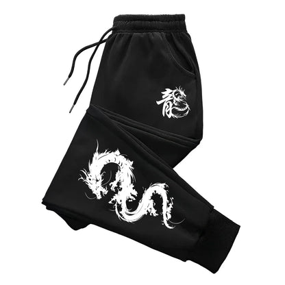 2026 Hot Sale Men's Casual Sweatpants Chinese Dragon Printed Trousers Male Home Outdoor Daily Fitness Sporty Jogging Pants