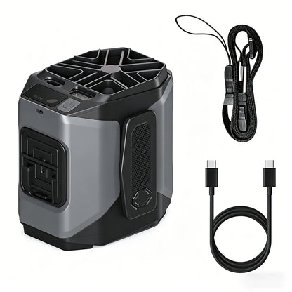 Portable Waist Fan Clip On,10000mAh Rechargeable Wearable Shirt Fan with Light,5 Speeds Belt Fans Cooling Fans for Outdoor
