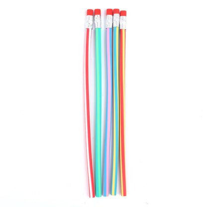 6/1Pcs Magic Bendy Flexible Soft Pencil with Eraser Colorful Creative Novelty Bend Pencils for Kids Student Gift School Supplies