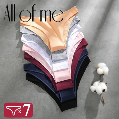 7Pcs/Set M-2XL Women Cotton Soft Panties Low Waist Pantys Lingerie Femme Panty Briefs Woman Underpants Sexy Underwear for Girls