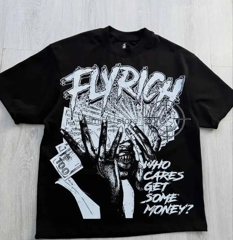 Harajuku Streetwear Shirt - Y2k Fashion Tee With Oversized Cartoon Print, Breathable Cotton