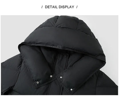 Semir Down Jacket Women Long Length Waterproof Oil-proof Stain-proof 2026 New Winter Detachable Hooded Winter Clothing Coats