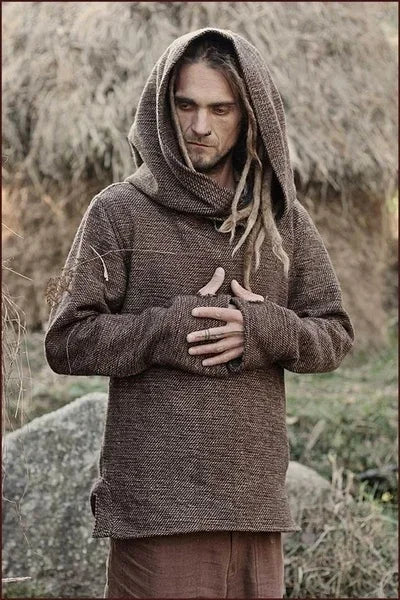 New Men's Fashion Thermal Long Sleeve Sweater Hoodies Vintage Hoodie Men