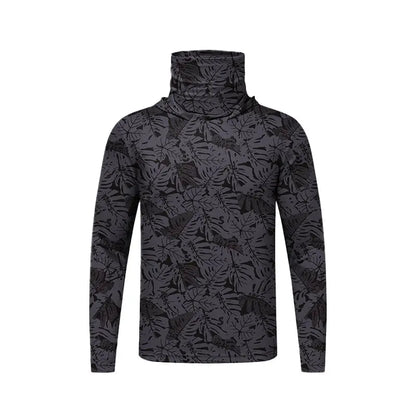Sun Protection T-Shirts Mens Long Sleeve UV-Proof T-Shirts Fishing Hiking Summer Mask Lightweight Outdoor Protection Hoodie Tee