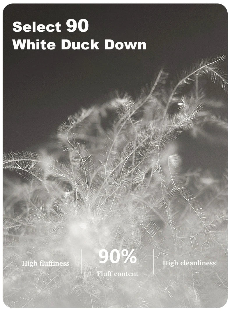 Duck Down Jacket - Warm Winter Fleece Windproof Outdoor Coat for Hiking