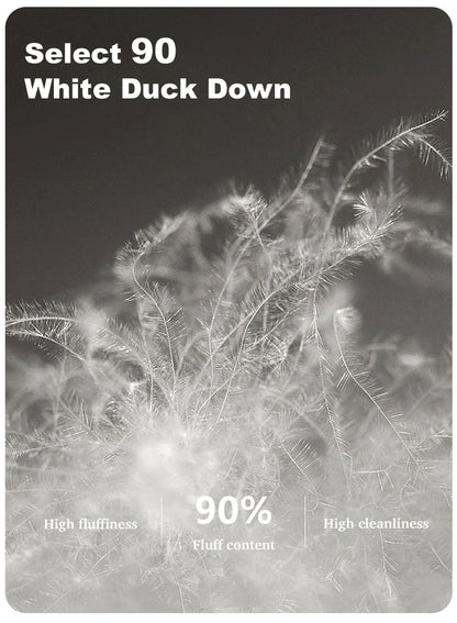 Duck Down Jacket - Warm Winter Fleece Windproof Outdoor Coat for Hiking