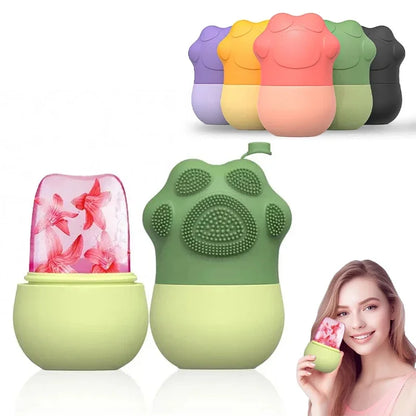 Silicone Ice Face Roller Facial Cube Roller Trays Beauty Lifting Massage Ball Contouring Treatment Reduce Acne Skin Care Tool