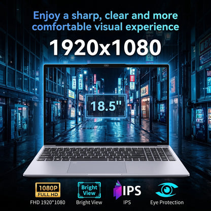 New 18.5" Gaming Laptop Intel Core i5 Processors 16GB 2TB SSD 10000mAh Backlit Keyboard Fingerprint Business Study PC Computer