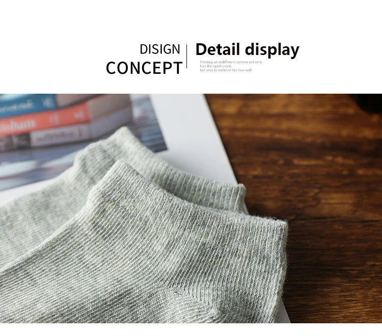 10/20/30 Pairs Men's Ankle Socks Solid Color Breathable Comfy Sweat-absorbing Boat Socks Casual Short Socks