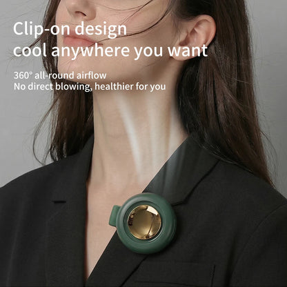 Portable Neck Waist Fan Mini Clip Fan Electric Air Cooling Fan 900mah USB Bladeless Fan Portable Air Cooler for Outdoor Home