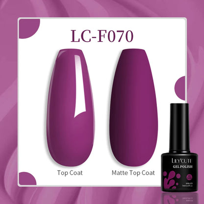 Gel Nail Polish - LILYCUTE UV Gel Varnish 7ML | Soak Off, Long Lasting Colors