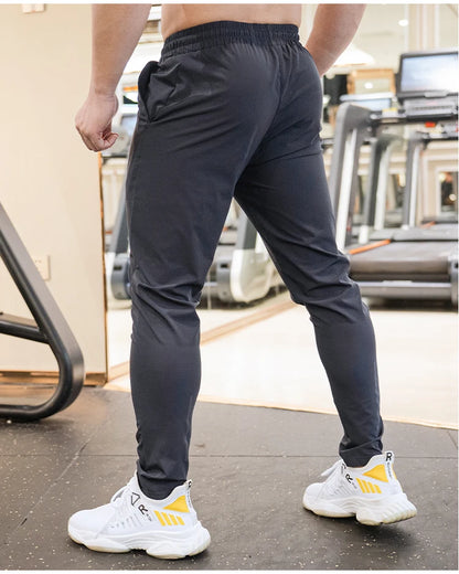 Ice Silk Sweatpants Men's Summer Ultra-thin Cooling Dry Fit Sports Pants Running Breathable Trousers Casual Fitness Leg