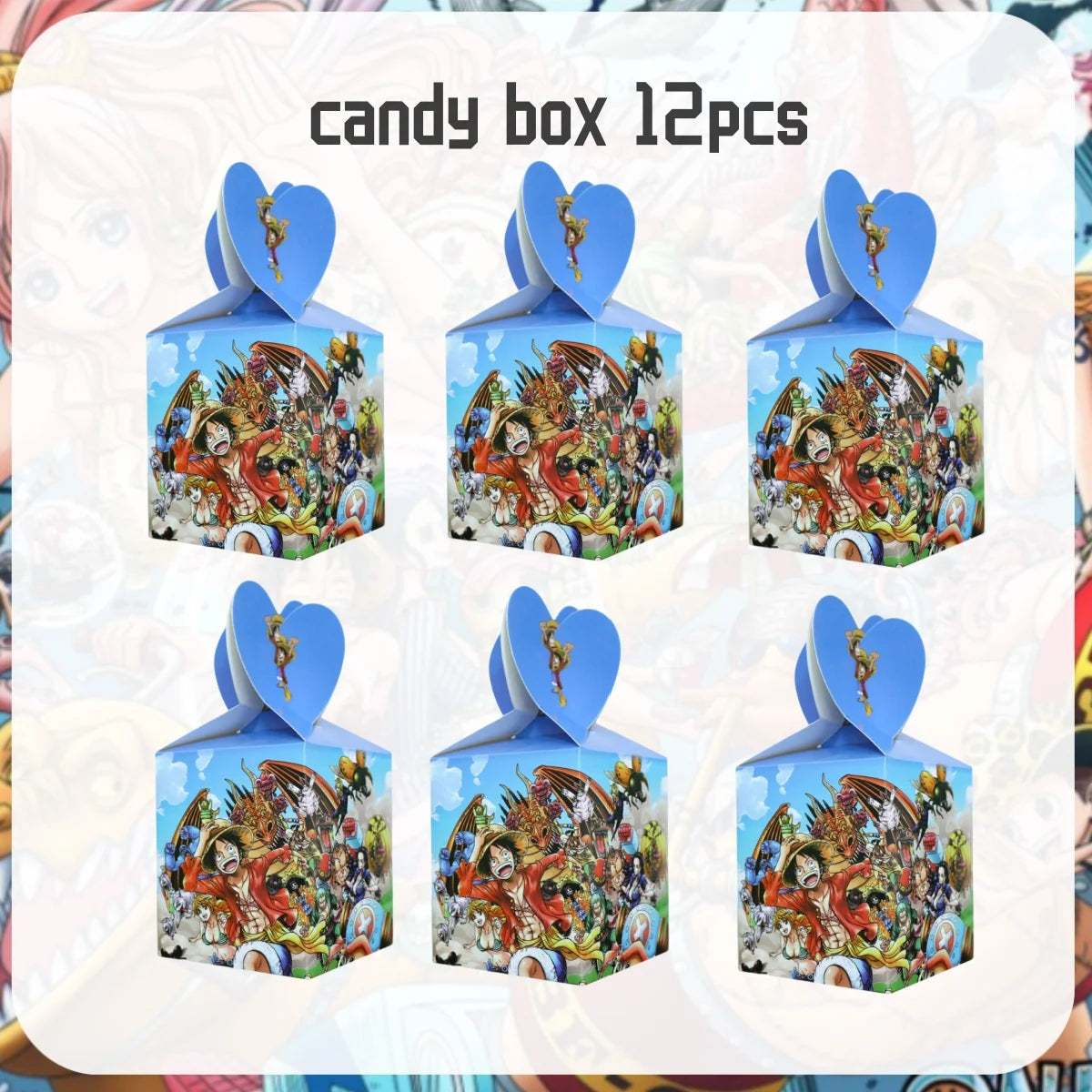 One Piece Birthday Party Set - Luffy Disposable Tableware  Candy Box for Kids