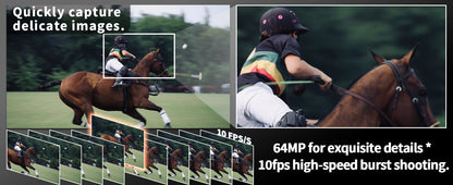 64MP Digital Camera - 5K Video, 16X Optical Zoom & WiFi Camera Control for Vlogging