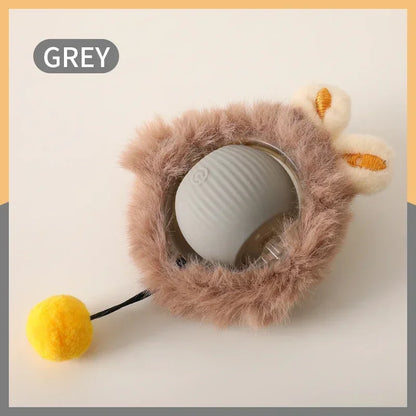 Interactive Cat Toy - Automatic Rolling Ball with Faux Tail - ZOOMNSTORE
