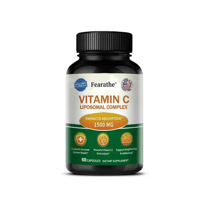 Liposomal Vitamin C Capsules - Powerful Antioxidant, Promotes Collagen Production, Skin Glow, Supports Heart, Immune Health