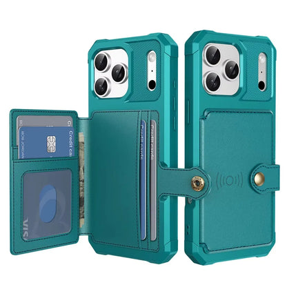 Wallet Phone Case Card Holder for Apple IPhone 17 Air 16E 16 15 14 Plus 13 12 Pro Max Hybrid Rubber Bumper Back Flip Cover