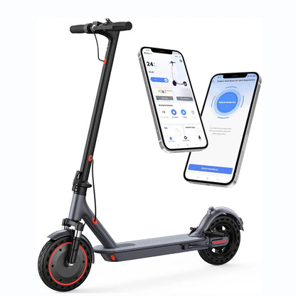 10‘’ Electric Scooter for Adults,500W Powerful Motor,22 Miles Long Range,Dual Braking System,22Mph Max Speed,Foldable E Scooter with Solid Tires,APP Control