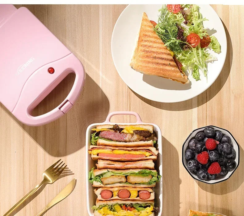 Multifunctional Waffle and Sandwich Maker - Double-Sided Breakfast Toaster
