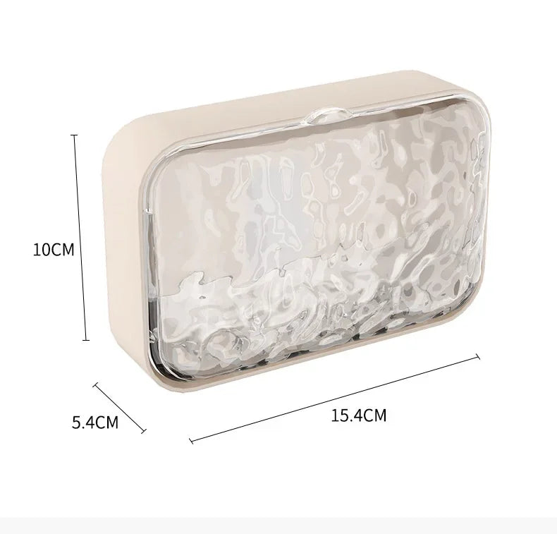 Bathroom Soap Holder Free-Punching Wall Mounted Soap Sponge Holder Organizer Double Drainage Soap Dish Bathroom Accessories