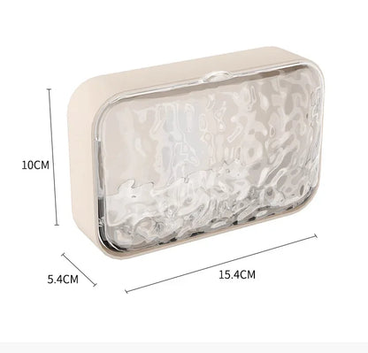 Bathroom Soap Holder Free-Punching Wall Mounted Soap Sponge Holder Organizer Double Drainage Soap Dish Bathroom Accessories