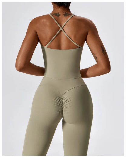 Women Yoga Set – Seamless Sportswear Gym Legging & Fitness Bra Crop Top