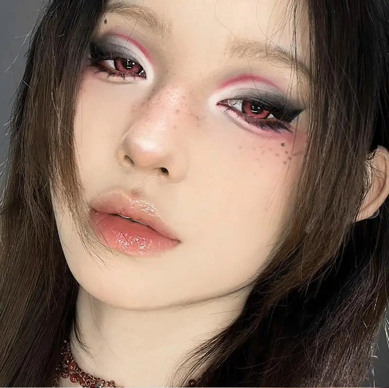 Punk Smoky Red Black Eye Shadow Palette Waterproof Gothic Matte Blue Eyeshadow Tray Women Halloween Eye Pigments Makeup Palette
