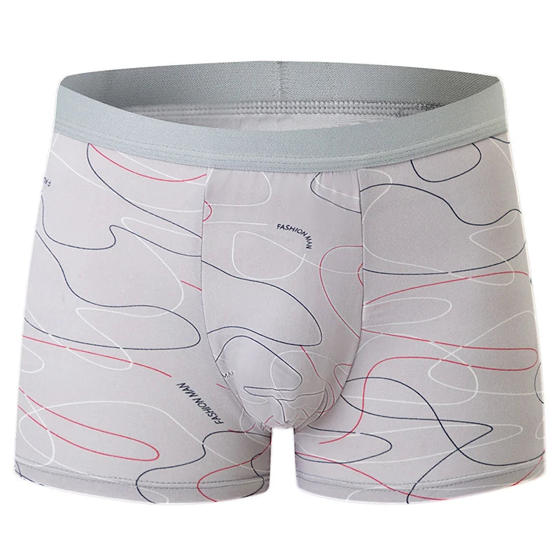 Mens 10-Piece Fashion Underwear Set - Comfortable Large Size Printed Boyshorts