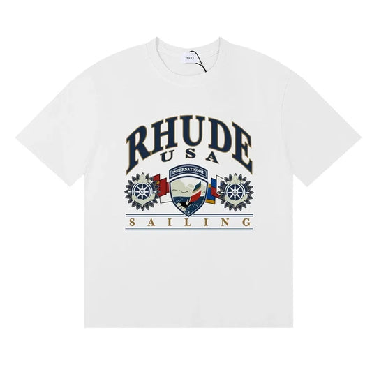 2026 Letter R Print T-shirt Fashion Brand Tee Loose Comfortable Short Sleeve Men Women Cotton T Shirt Casual Clothing
