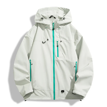 Waterproof Windbreaker Jacket – Lightweight Unisex Hiking Coat With Adjustable Storm Hood