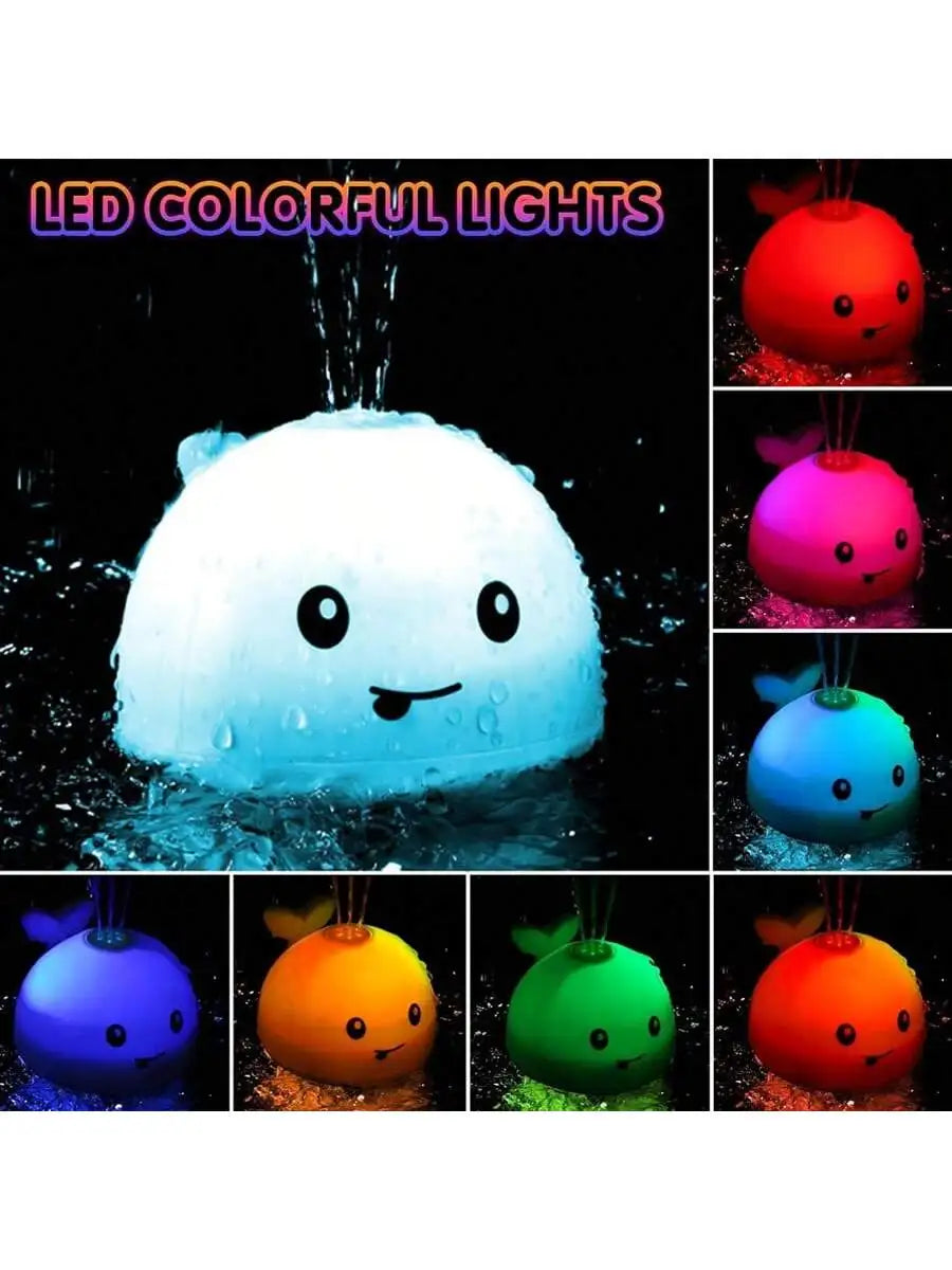 Baby Bath Toys, Toddler Bath Toys for Kids Ages 1-3, Light Up Whale Bath Toy Sprinkler, Pool Water Table Infant Baby Toys 6-12-1