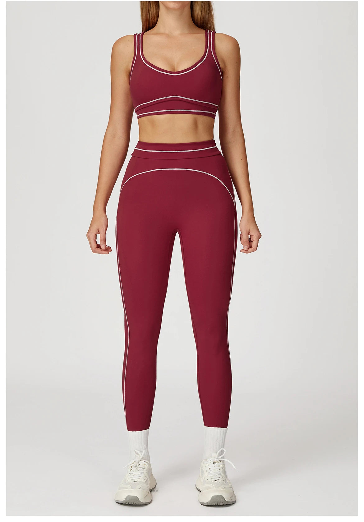 Fitness Suit 2PCS Yoga Set Women's Tracksuit Sports Outfits Gym Running Push Up Sportswear Legging Athletic Wear Workout Clothes