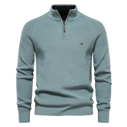 2023 New Autumn Cotton Zipper Cardigans for Men Fashion Casual Social Men Sweaters High Collar Warm Winter Knitted Sweater Men