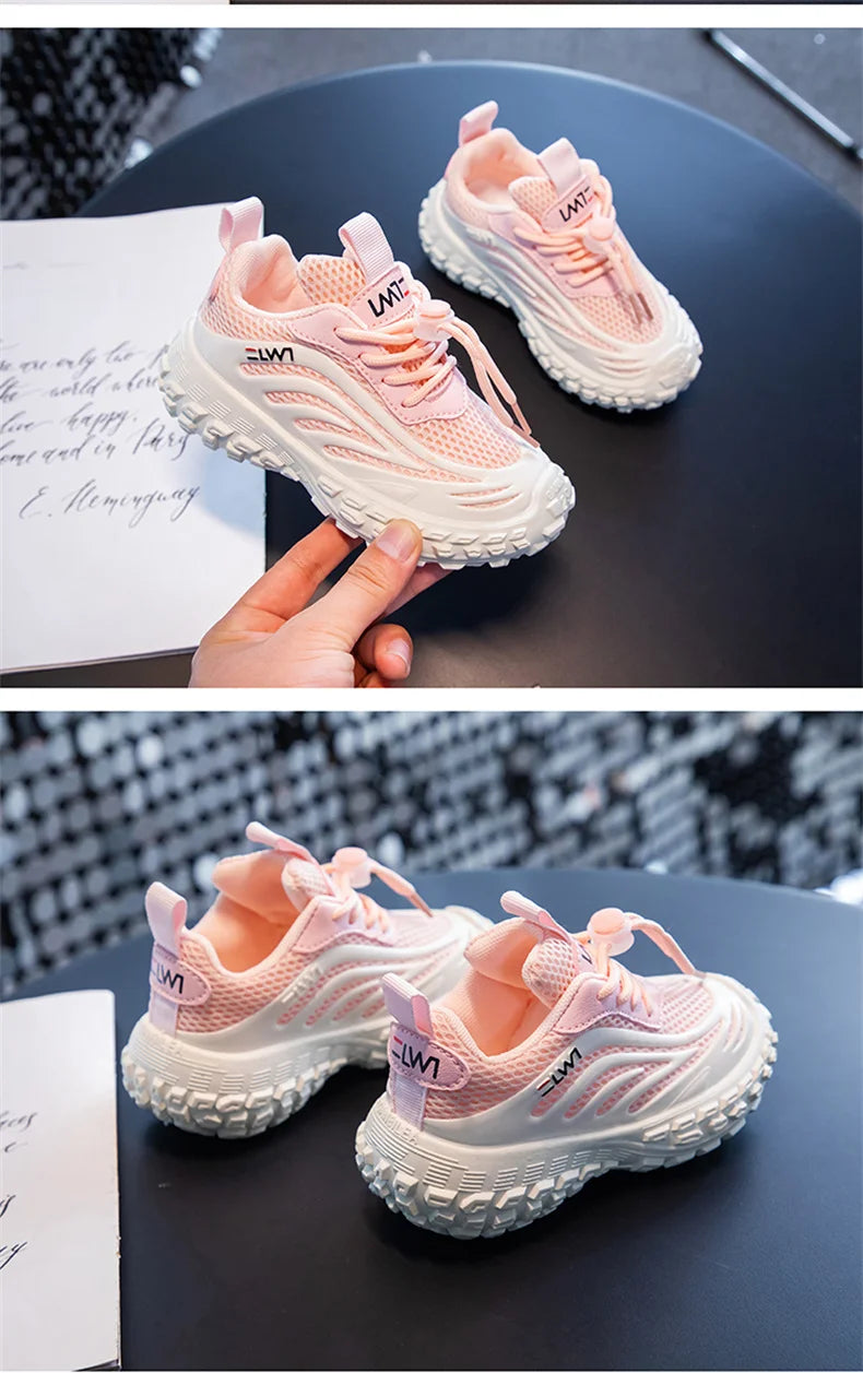 Children Sneakers - Lightweight Kids Casual Shoes With Breathable Mesh Fabric & Rubber Sole