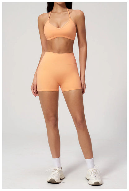 Summer Yoga Set 2 Pieces Women Tracksuit Workout Clothes Sports Outfits High Waist Shorts Fitness Sports Suit Female Gym Clothes