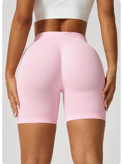 ZHEJIN Seamless Women Yoga Shorts High Waist Workout Gym Shorts Scrunch Butt Lift Biker Shorts Tummy Control Push Up Fitness