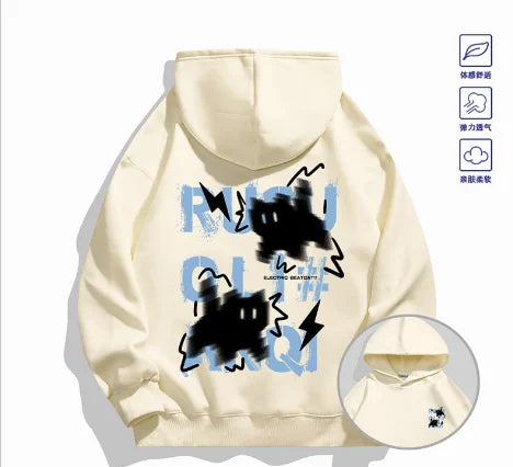 2026 Trendy "Haze Blue" Cat Hoodie - Both Men's and Women's Spring/Autumn Multi-Purpose Coat - Cool Fashion Item