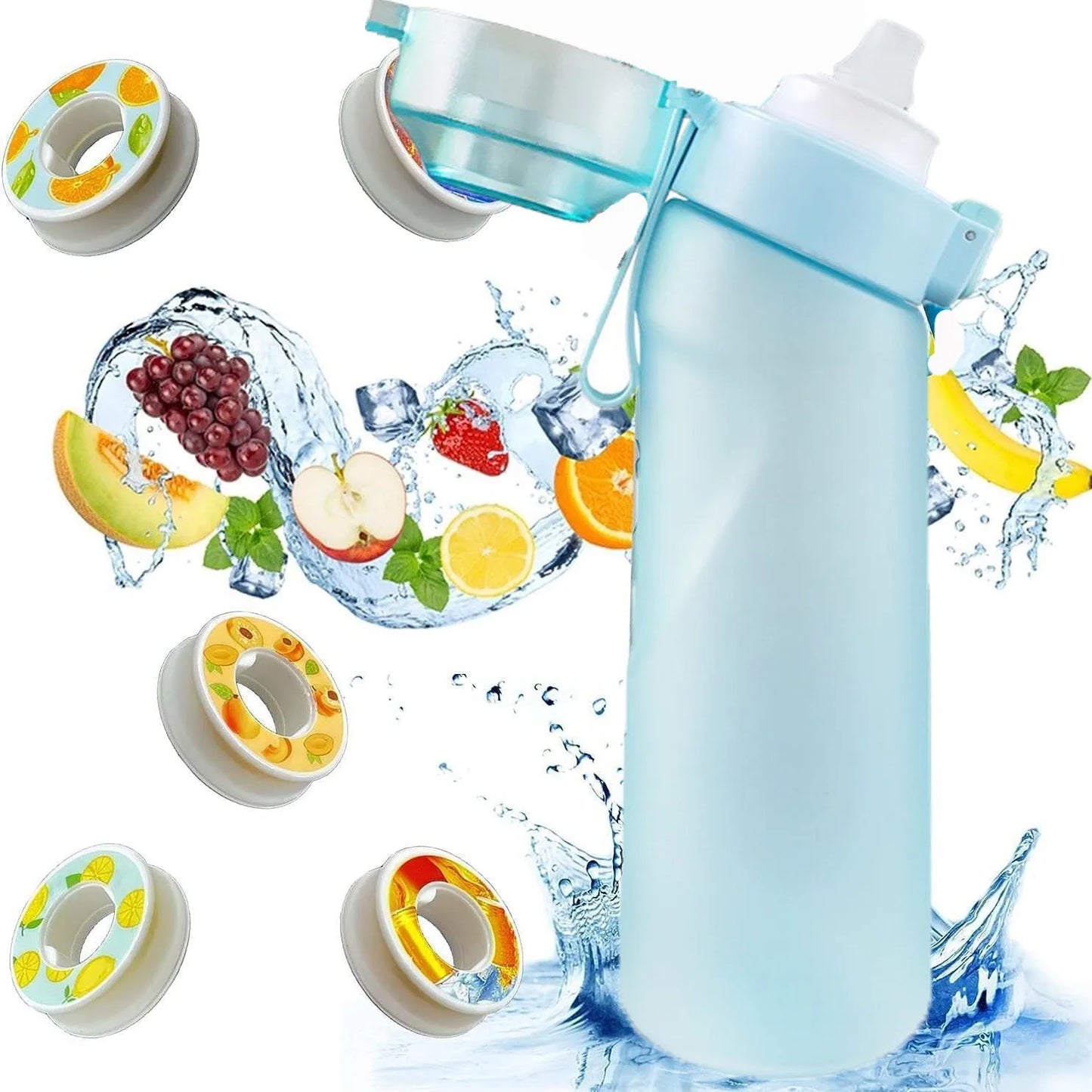 Air Flavored Water Bottle Scent Up Water Cup Sports Water Bottle For Outdoor Fitness Fashion Water Cup With Straw Flavor Pods