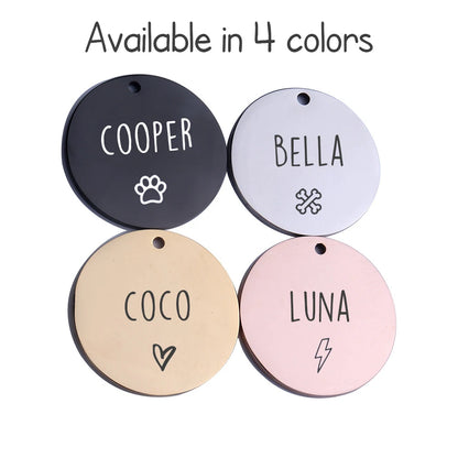 Personalized Engraved Cat Dog Pet ID Tag Dogs Anti-lost Collar Charm Engraving Pet Name Collar for Puppy Cats Collar Accessories